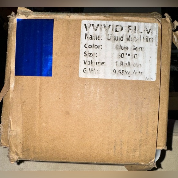 VIVID XPO Gloss Liquid Metal Dark Blue Vinyl Car Wrap Adhesive Film - Picture 2 of 6